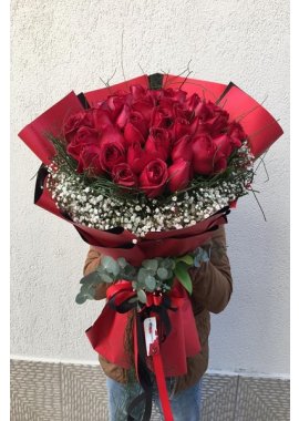 Büyük Buket Kırmızı Gül